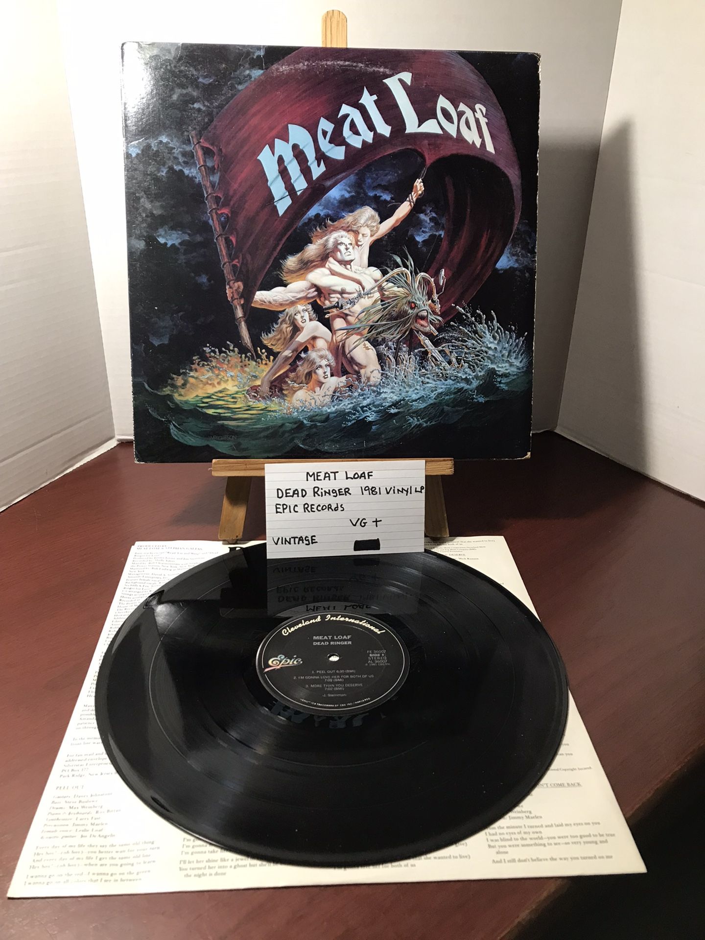 Meat Loaf Dead Ringer 1981 Vinyl LP Vg +