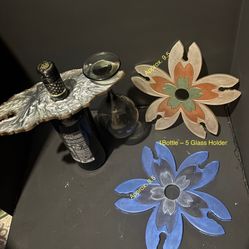 Wine Bottle And Glass Holders