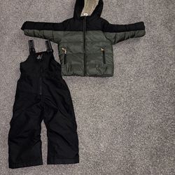 Gerry 3T Snowsuit Set - Green/Black (Used Once)