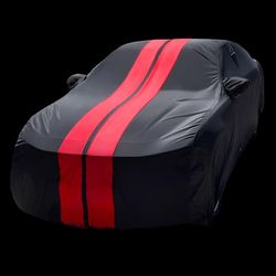 Satin Stretch Black With Orange Inferno Sstipe Down Middlep 