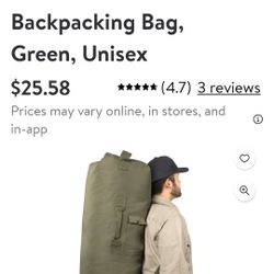 Backpack Ruck Sack - Large Camo Green