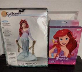 Brand new 🎃 Halloween 👻 Girls Little Mermaid Costume And Wig size Large (10 - 12)