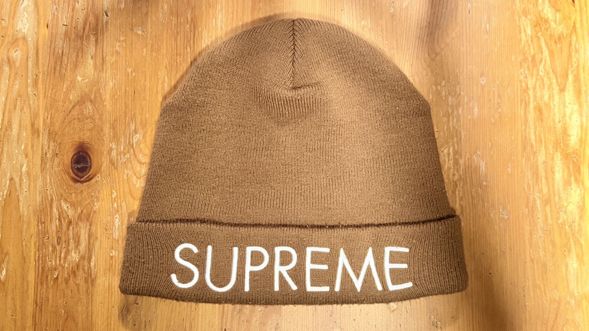 Supreme Capital Beanie Brown
