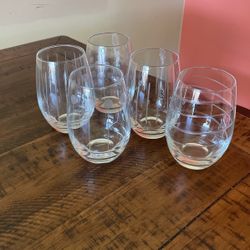 Mikasa stemless Wine Glasses 