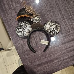 Black lace nightmare before Xmas Mickey Ears