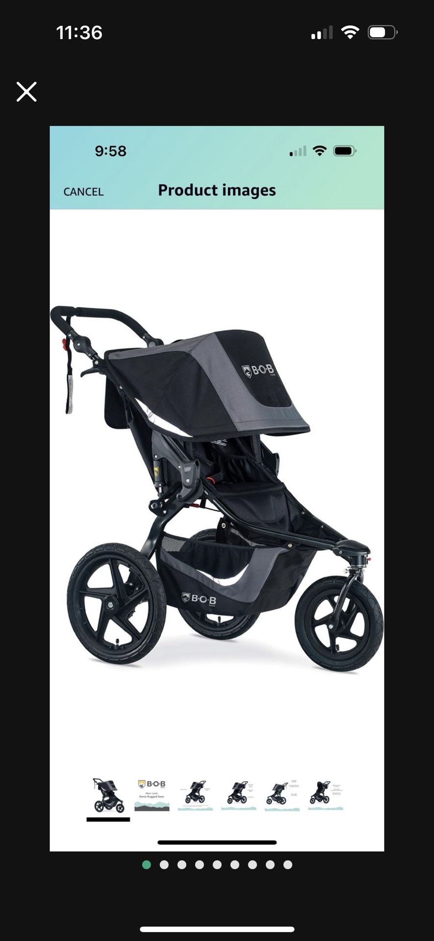 *NEW IN BOX* BOB Gear Revolution Flex 3.0 Jogging Stroller, Graphite Black