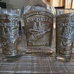 Tequila Bottle And 2 Shots