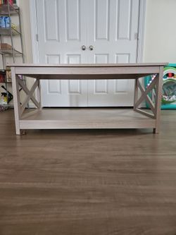 Tan Wood Coffee Table