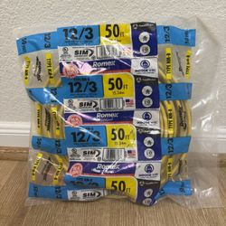 Southwire 50 ft. 12/3 Solid Romex SIMpull CU NM-B W/G Wire