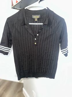 Truth Black Knit Polo Shirt