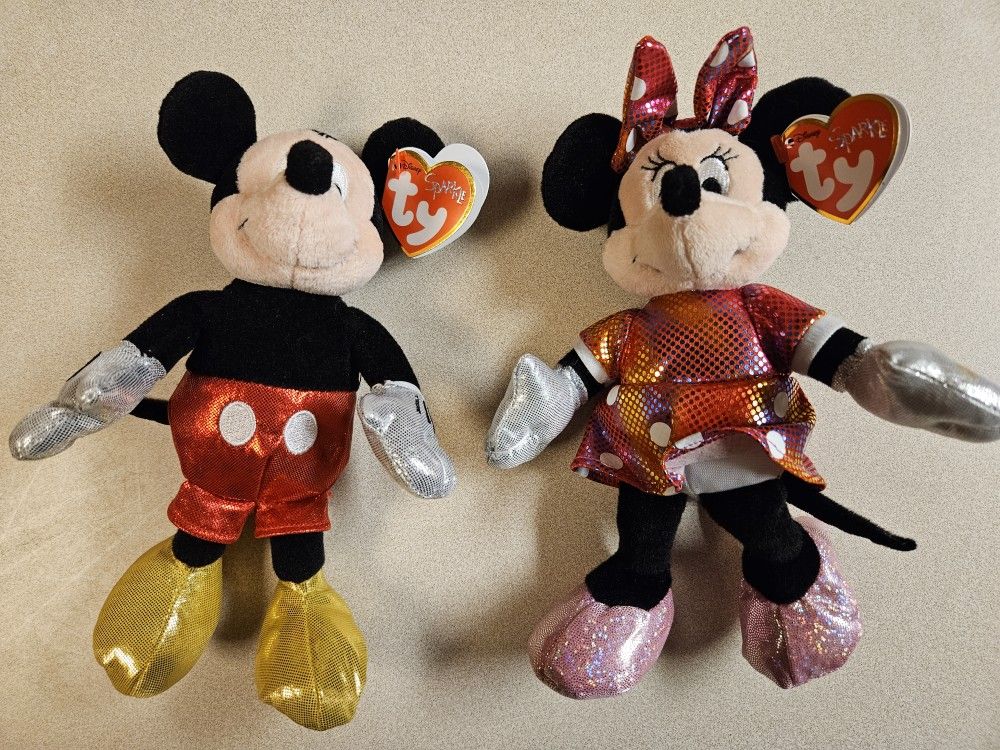 Ty Disney Sparkle Micky And Minnie Set