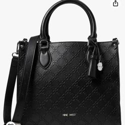 BRAND NEW FACTORY SEALED BAG NINE WEST CHELSAY SATCHEL BAG (BLACK)