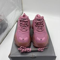 Size 7 - Balenciaga Triple S Clear Sole - Pink W