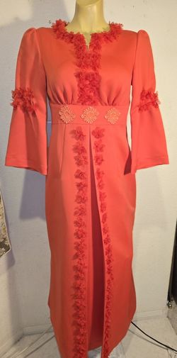 Mid Mod Valentine Dress ! Floorlength, Empire Waist 