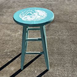 Distressed Nautical Bar Stool