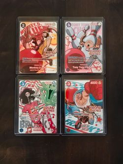 One Piece Round1 Promo Cards - Luffy, Tony Tony Chopper, Brook, Franky
