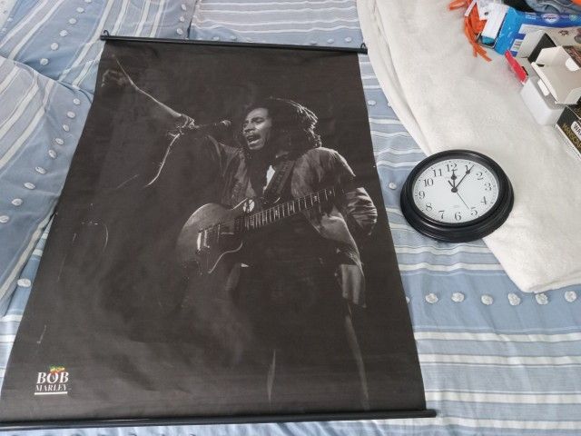 Bob Marley Picture And Clock Combo
