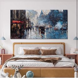 🌼 🌼 Canvas Wall Art Decor Modern Wall Art Pictures for Living Room Abstract Canvas Art Wall Decor City Corner Wall Art Prints Artwork for Walls Wall