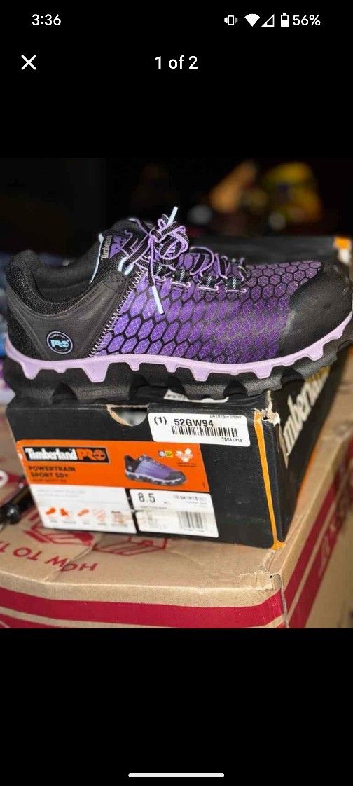 Size 8.5 Timberland Women's Powertrain Sport Alloy Toe SD35 Work Sneaker ***BRAND NEW NEVER WORN***
