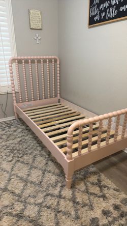 Pink twin bed frame
