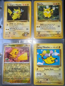 Pikachu Pokemon card lot
