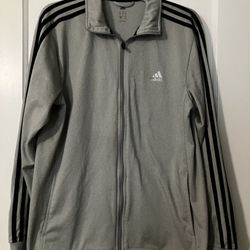 Adidas Track Gray Zip Up Jacket