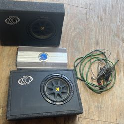 Kicker Speakers With Amp. And Wire 200
