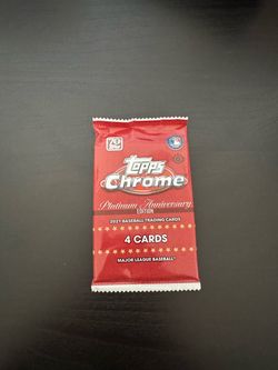 2021 Topps Chrome Platinum Anniversary 4-Card Baseball Trading Pack Sealed MLB