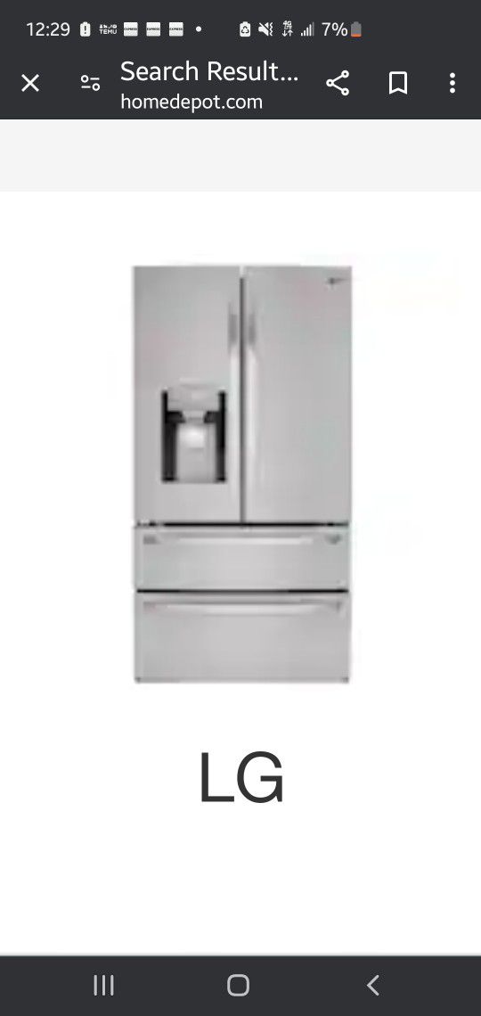 For Sale  LG QTHINK French Door Double Freezer