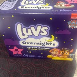 Luvs Overnights Diapers Size 5 offers 64