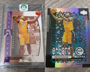 Kobe Bryant 2000-01 Upper Deck E-Card + Shaquille O'Neal 2003 Upper Deck Sweet Shot (Comes in a One Touch)