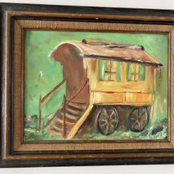 Oil Painting  / Circus Wagon