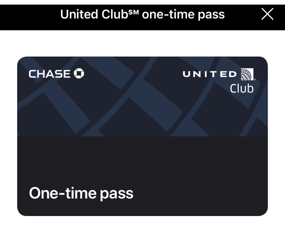 United Club Pass exp 5/3/23