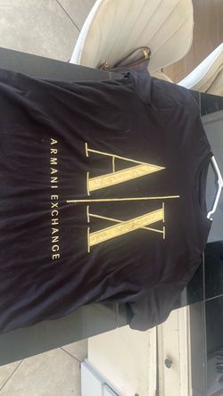 Men’s Armani Exchange Gold Logo Tee