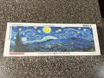 Eurographics 1000 Piece Panoramic Puzzle Van Gogh Starry Night 