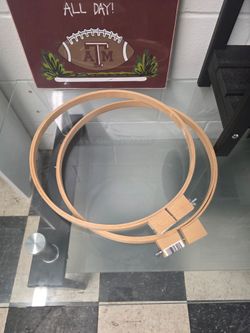 2 very large embroidery hoops, $10 for both