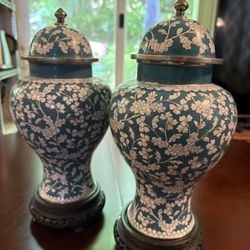 Chinese Cloisonné Vases (Pair)