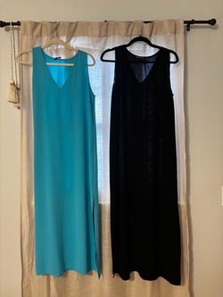 Franne Golde Maxi Dresses – Teal & Black