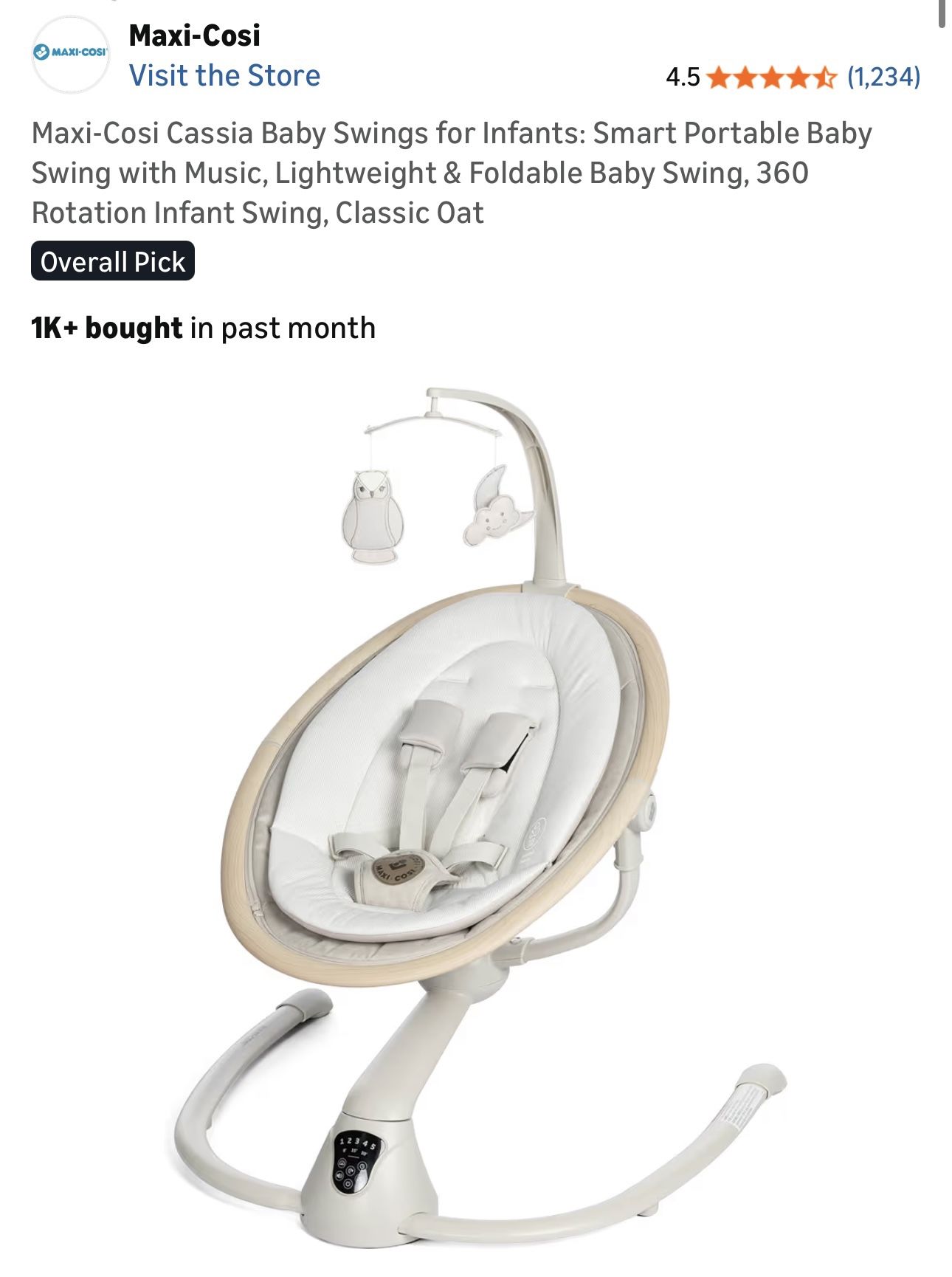 Maxi Cosi Cassia Baby Swing