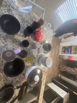 Kitchen dishes. Pots. Pans. Utinsels