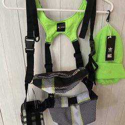 Adidas x IVY PARK Harness Style Vest AND Beanie Neon Green New