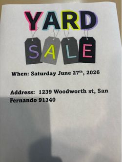 Multi family yard sale