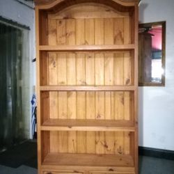 Wooden Western Rustic Bookcase Shelf Furniture Unit Medium Large