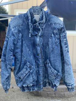 Acid Wash Denim Style Jacket