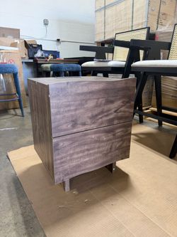 2-Drawer Nightstand in Dark Walnut Finish