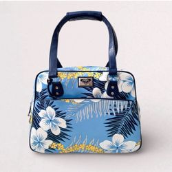 Vintage Y2K Roxy  Blue Hibiscus Weekender Bag