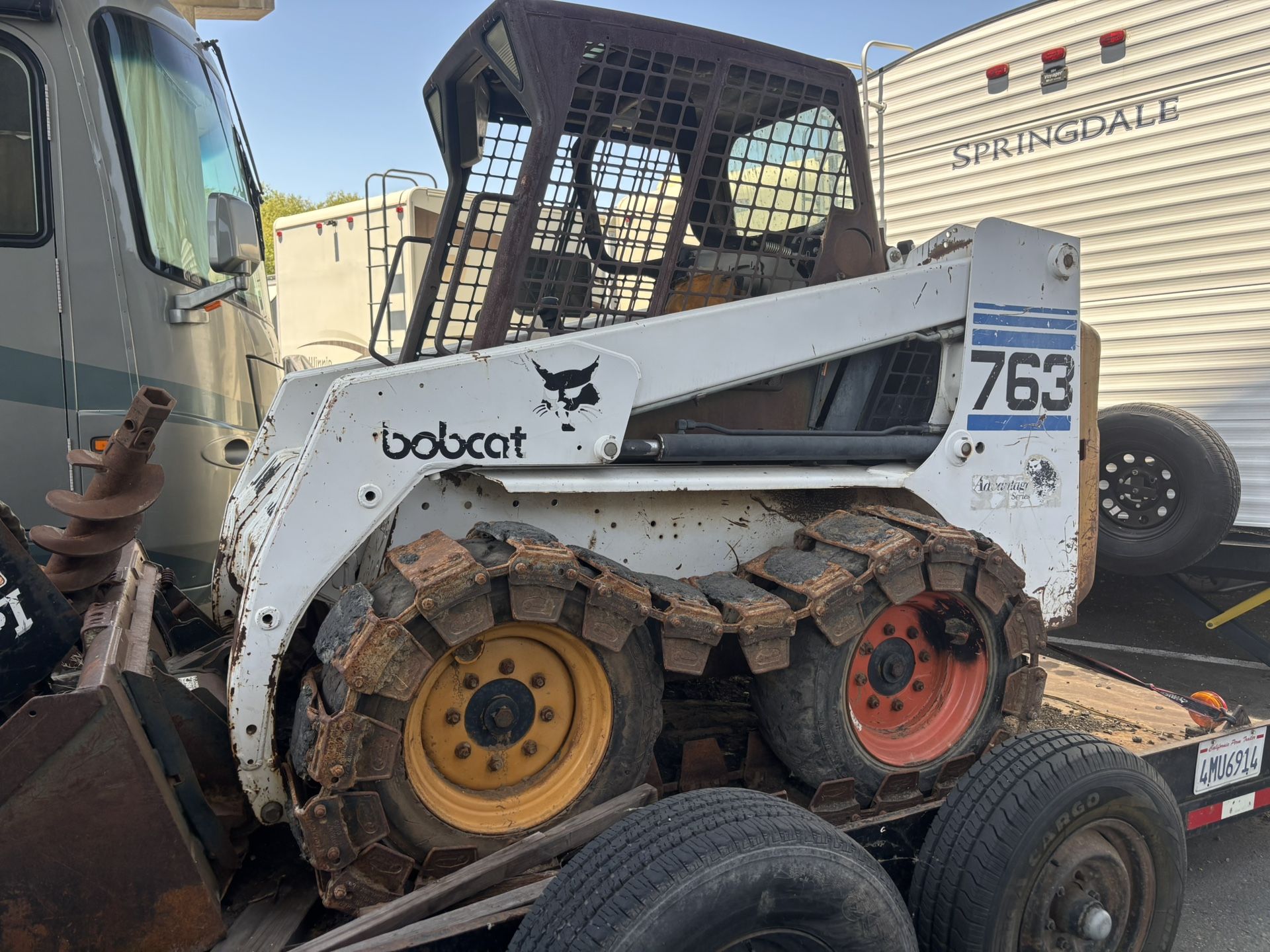 Bobcat Skid Steer 763 With Equipment Trailer