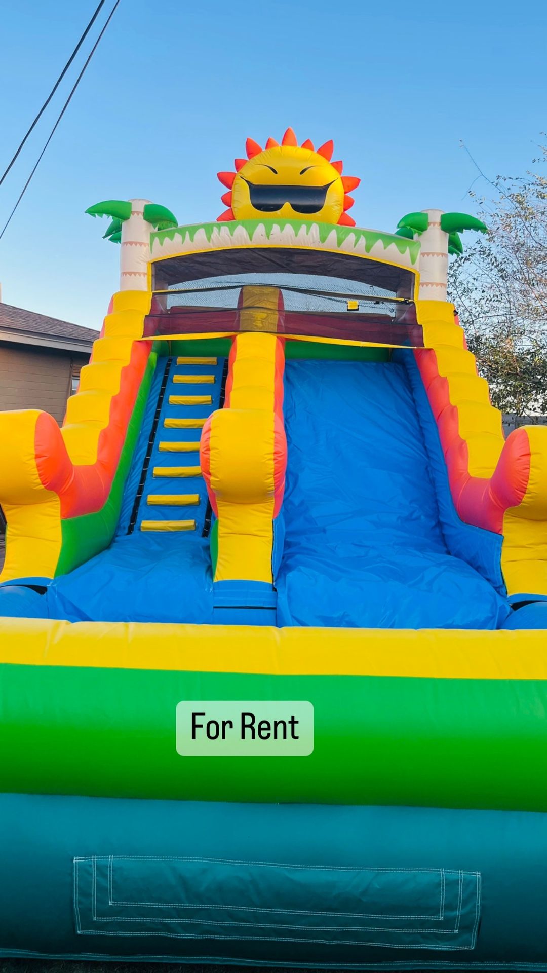 water slide and bounce house 