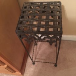 Wrought Iron Plant Stand. 22” Tall 