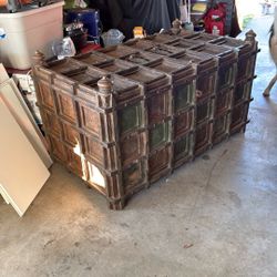 Antique Trunk With Hideaway Cubby